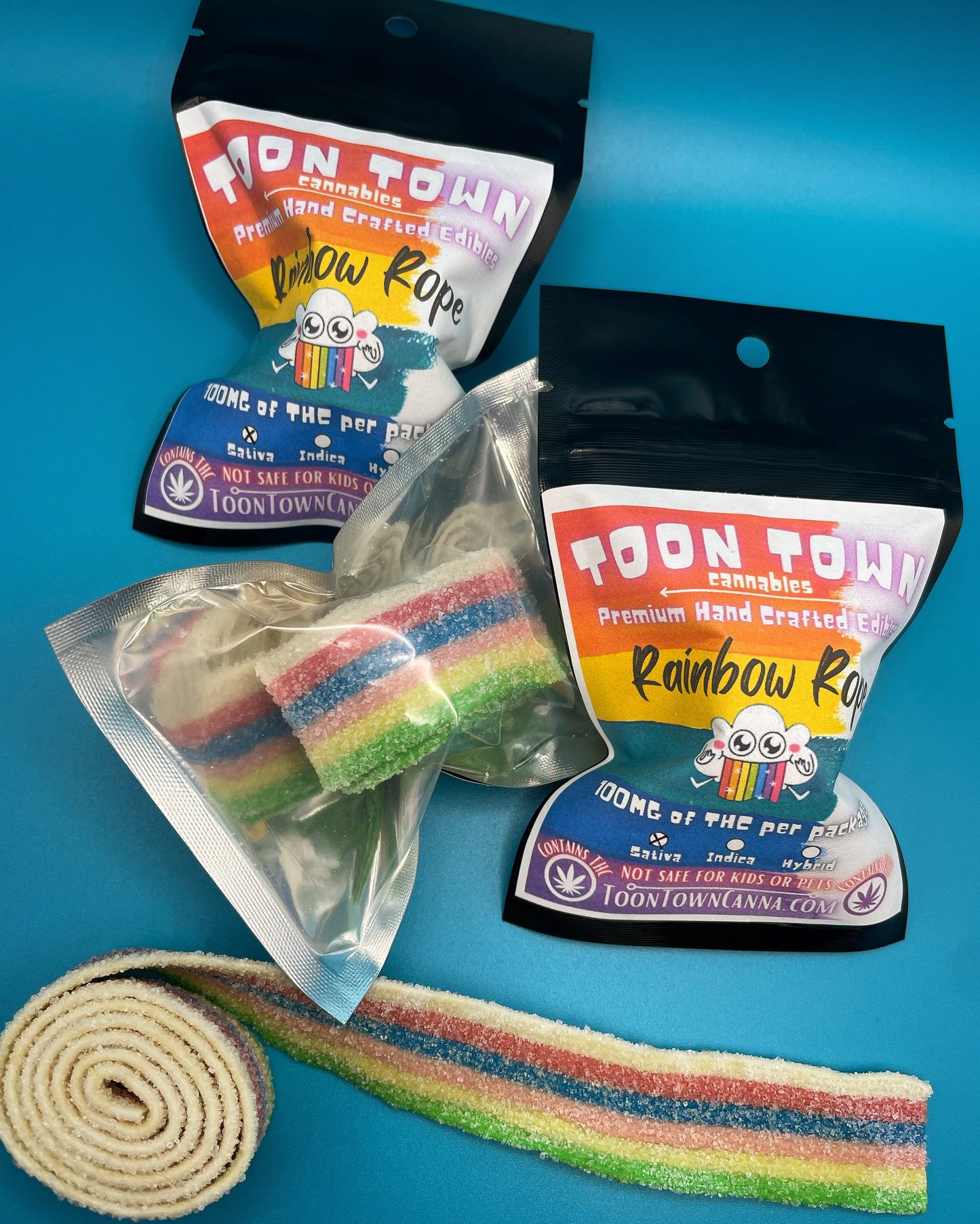 100MG Rainbow Rope - THC or CBD